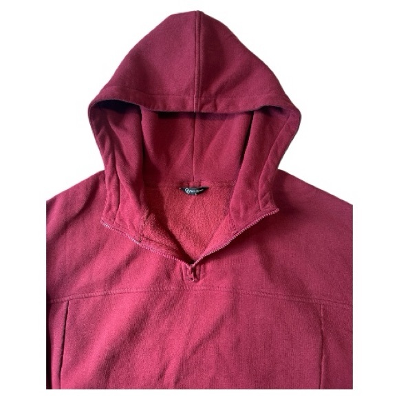 PrettyGarden | Cropped Quarter Zip Pullover Burgundy Hoodie | Size L | NWOT - Picture 10 of 14